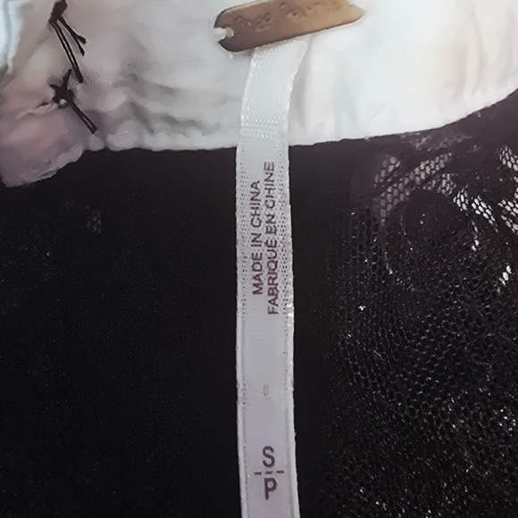 Free People Brown Tan Floral Leaf Lace High Low Women's Dress S - Picture 5 of 6